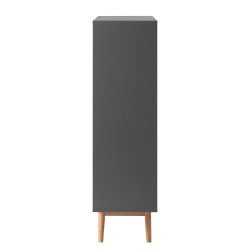 Lindholm komoda/cipelarnik, siva, MDF/hrast, 110x131.5x38cm | Outlet BGD