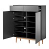 Lindholm komoda/cipelarnik, siva, MDF/hrast, 110x131.5x38cm | Outlet BGD
