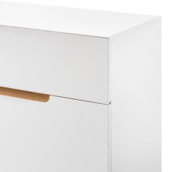 Tenabo komoda/cipelarnik, hrast masiv/MDF, bela, 85x101x40cm | Outlet BGD