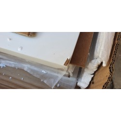 Tenabo komoda/cipelarnik, hrast masiv/MDF, bela, 85x101x40cm | Outlet BGD