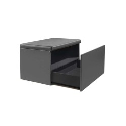 Siva Fancy Box klupa i kutija za cipele sa izvlačnom fiokom