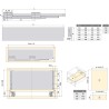 Emuca Concept 30kg strane i okov fioke, vis.185mm, dub.500mm | Outlet BGD