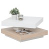 Dyan klub sto, bela/Sonoma hrast, 67x35x67 cm | Outlet BGD