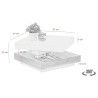 Dyan klub sto, bela/Sonoma hrast, 67x35x67 cm | Outlet BGD