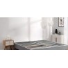 Deco ram kreveta sa letvicama, veštačka koža, crna, 180x200cm | Outlet BGD