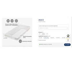 fan Frankenstolz Premium vital dušek, džepne opruge, 100x200 | Outlet BGD