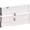 Set od 3 podesive pregrade za fioku, 38 - 54cm, bela | Outlet BGD