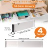 Set od 3 podesive pregrade za fioku, 38 - 54cm, bela | Outlet BGD