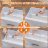 Set od 3 podesive pregrade za fioku, 38 - 54cm, bela | Outlet BGD