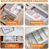 Set od 3 podesive pregrade za fioku, 38 - 54cm, bela | Outlet BGD