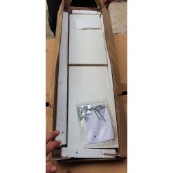 VCM Sirola zidna polica, bela, 28x80x20 cm | Outlet BGD