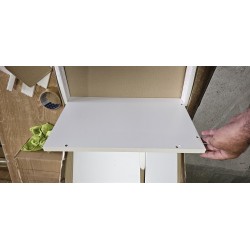 VCM zidna polica Blissa, bela, 46, 3 x 29, 5 x 29, 6 cm | Outlet BGD