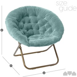 Milliard Cozy stolica, veštačko krzno, plava, 96.5x63.5x86.3 | Outlet BGD