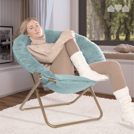 Milliard Cozy stolica, veštačko krzno, plava, 96.5x63.5x86.3 | Outlet BGD