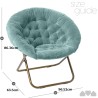 Milliard Cozy stolica, veštačko krzno, plava, 96.5x63.5x86.3 | Outlet BGD