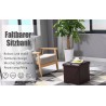 B&D sklopivi tabure sa prostorom za odlaganje, 38x38cm, braon | Outlet BGD