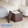 B&D sklopivi tabure sa prostorom za odlaganje, 38x38cm, braon | Outlet BGD