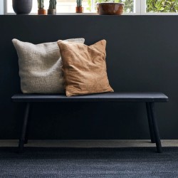 HDNadi klupa, crna, Paulovnija drvo, 120x38x43cm, nosiv.125kg | Outlet BGD