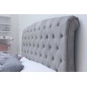 Sivi Hampton tapacirani ram kreveta za dušek 150x190 cm sa česterfild uzglavljem outlet