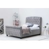Sivi Hampton tapacirani ram kreveta za dušek 150x190 cm sa česterfild uzglavljem outlet