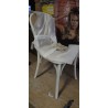Biscottini bela Thonet stolica od masiva jasena sa pletenim ratan sedištem u vintage bistro stilu uživo