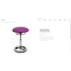 TopStar Sitness Bob ergonomska stolica, crna, podesiva visina | Outlet BGD