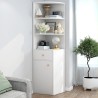 Mosegor ugaona polica, bela, MDF, 150x30x30 cm | Outlet BGD