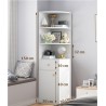 Mosegor ugaona polica, bela, MDF, 150x30x30 cm | Outlet BGD