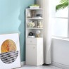Mosegor ugaona polica, bela, MDF, 150x30x30 cm | Outlet BGD