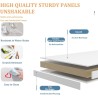 Mosegor ugaona polica, bela, MDF, 150x30x30 cm | Outlet BGD
