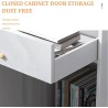 Mosegor ugaona polica, bela, MDF, 150x30x30 cm | Outlet BGD