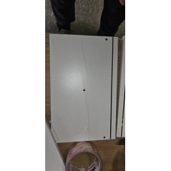 Mosegor ugaona polica, bela, MDF, 150x30x30 cm | Outlet BGD