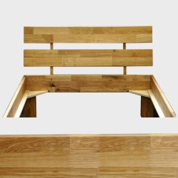 Ars Natura AresWOOD II veliki bračni krevet od punog drveta divljeg hrasta dimenzije 180x200 cm