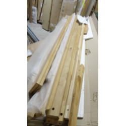Ars Natura AresWOOD II krevet od divljeg hrasta masiv za dušek 180x200 cm sa nauljenom površinom i drvenim uzglavljem