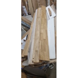 Ars Natura AresWOOD II krevet od divljeg hrasta masiv za dušek 180x200 cm sa nauljenom površinom i drvenim uzglavljem