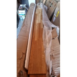 Ars Natura AresWOOD II krevet od divljeg hrasta masiv za dušek 140x200 cm sa prirodnom nauljenom površinom
