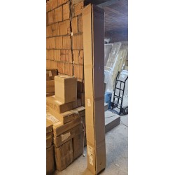 Ars Natura AresWOOD krevet od belo nauljenog hrasta masiv za dušek 140x200 cm sa drvenim uzglavljem
