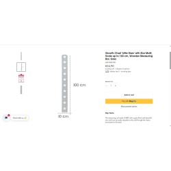 Roba Little Stars Metar za Decu – 70-160cm, MDF, Siva | Outlet BGD