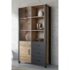 RedLiving Velleron vitrina, dekor smreke/mat crna, 101x191x43cm | Outlet BGD
