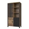 RedLiving Velleron vitrina, dekor smreke/mat crna, 101x191x43cm | Outlet BGD