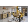 RedLiving Velleron vitrina, dekor smreke/mat crna, 101x191x43cm | Outlet BGD