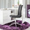 Marilyn okretna kancelarijska stolica, veštačka koža, crna | Outlet BGD