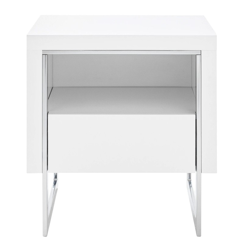 Bell Hill noćni stočić, alpsko bela, 50x55x40 cm | Outlet BGD