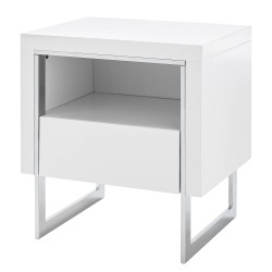Bell Hill noćni stočić, alpsko bela, 50x55x40 cm | Outlet BGD
