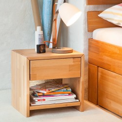 AresWood noćni stočić, jezgro bukve, nauljeno, 40x40x33cm | Outlet BGD
