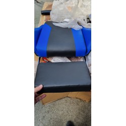Bakaji stolica u gejmerskom stilu sa naslonom za noge, plava | Outlet BGD