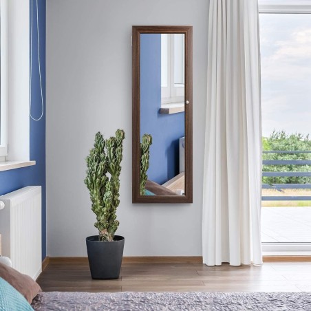 Bejoy ormarić za nakit sa ogledalom, braon, 92x31x7.5 cm | Outlet BGD
