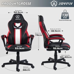 Joyfly gejmerska stolica, nosivost 150 kg, crvena | Outlet BGD