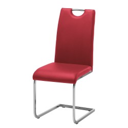 Roomscape Pasala bordo stolica od veštačke kože sa hromiranim metalnim ramom i ručkom u naslonu