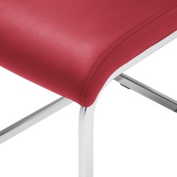 Roomscape Pasala bordo stolica od veštačke kože sa hromiranim metalnim ramom i ručkom u naslonu